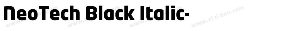 NeoTech Black Italic字体转换